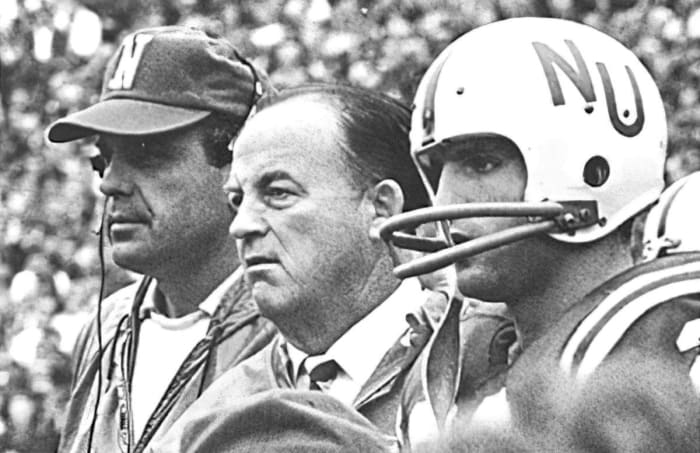 Bob Devaney on sideline 1968 season